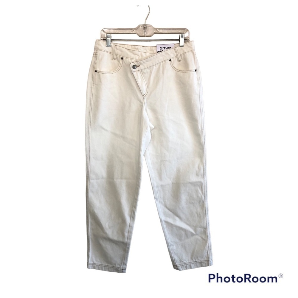Kahlana Barfield Brown Future Collective High-Rise Overlap Waist Straigh Jeans 6